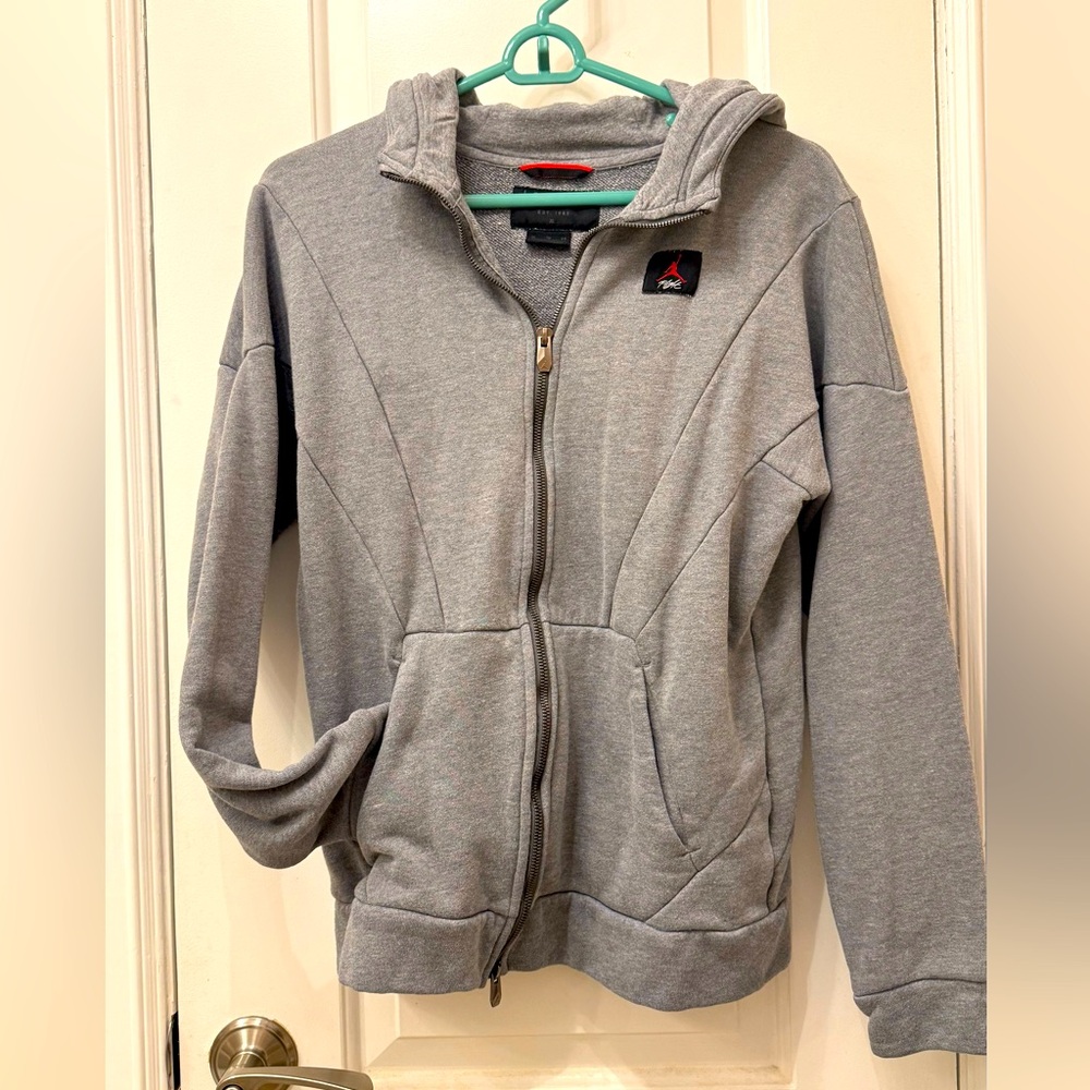 Jordan boy Gray Zip-Up Sweatshirt XL